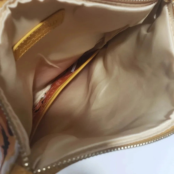 Rachel Pally Clutch Reversible Zipper Tassel Fold Over Clutch,  Orange/Gold. - Picture 6 of 6